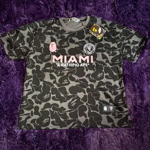 Black Inter miami Bape t-shirt